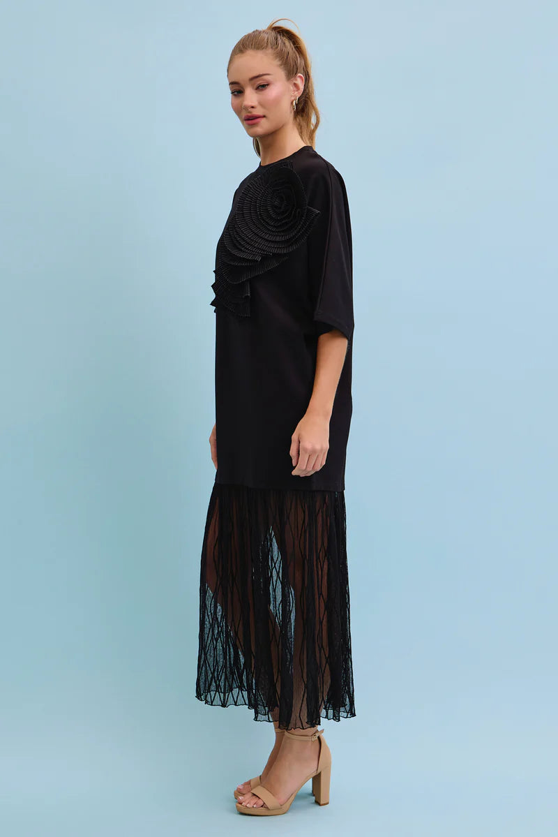 BLOSSOM BLOOM KNIT T-SHIRT DRESS