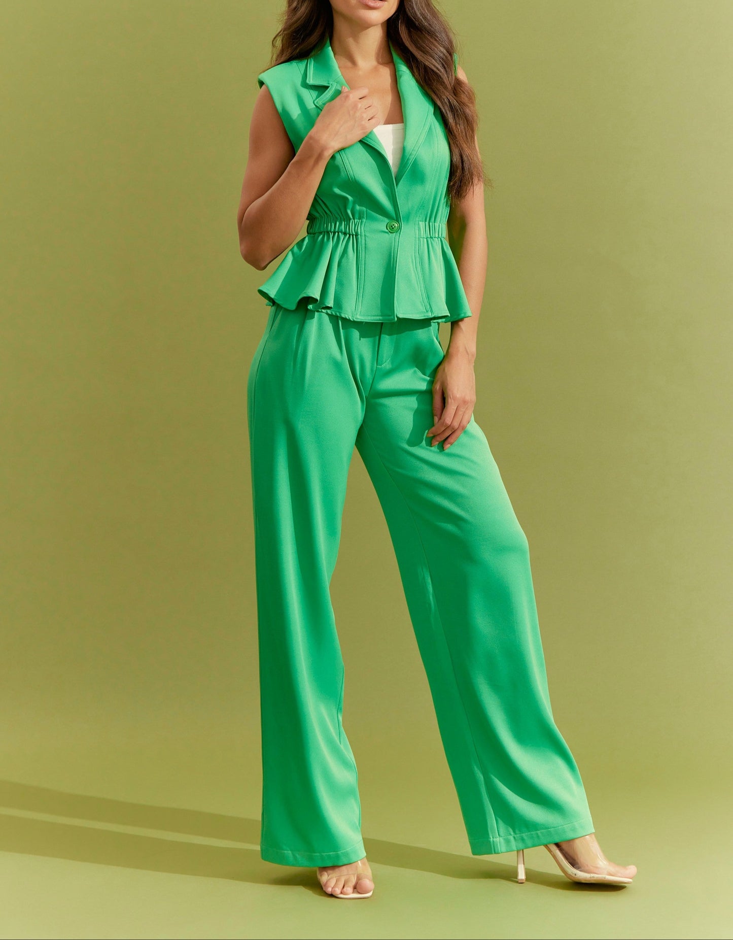 Women's 2pc green pants set