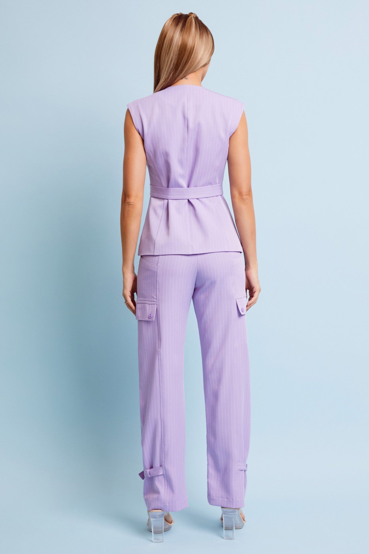 Women's Lavender 2pc vest and pants set