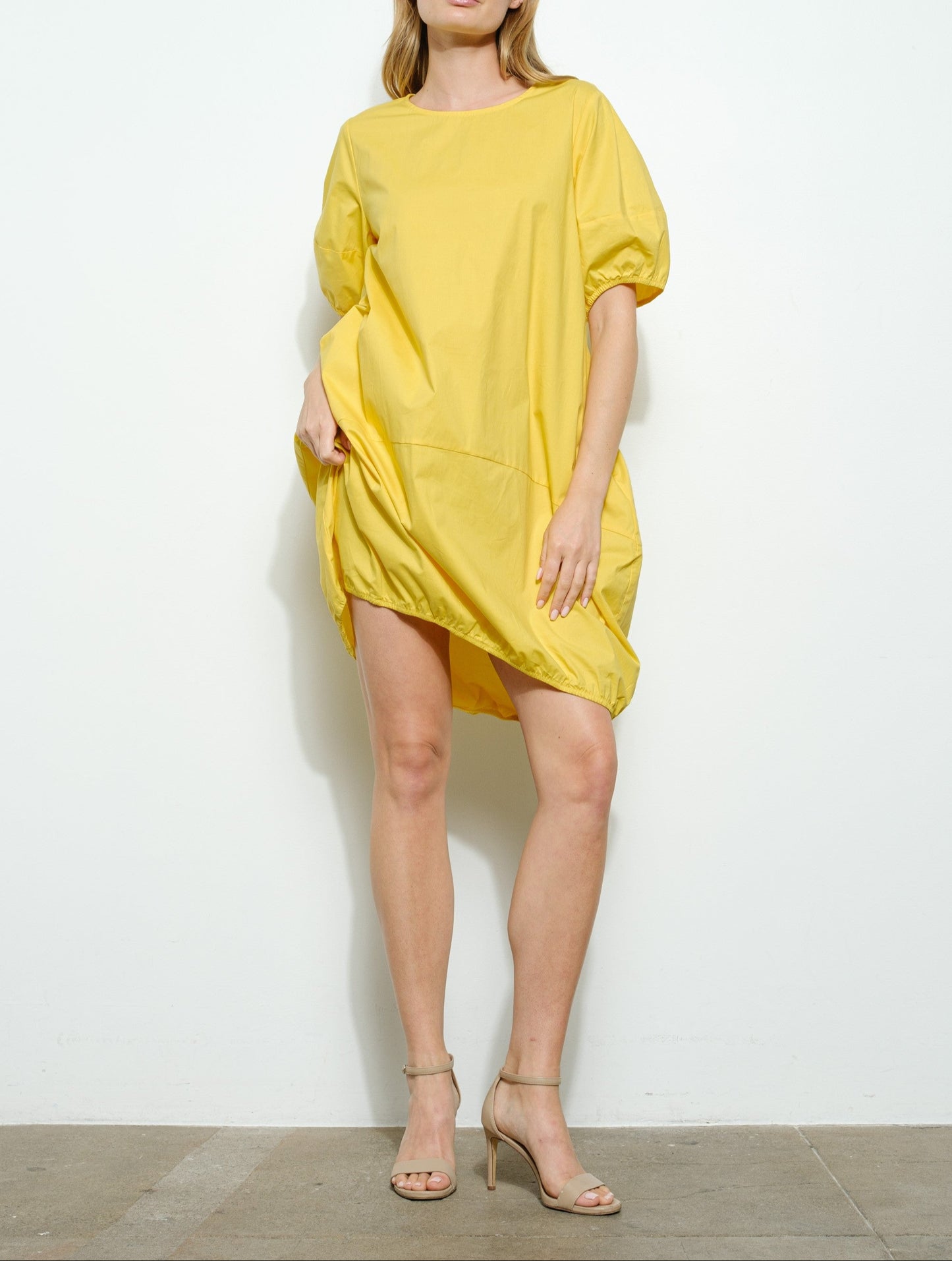Yellow Bubble Hem Dress