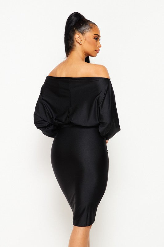 Women's Black off the shoulder dress