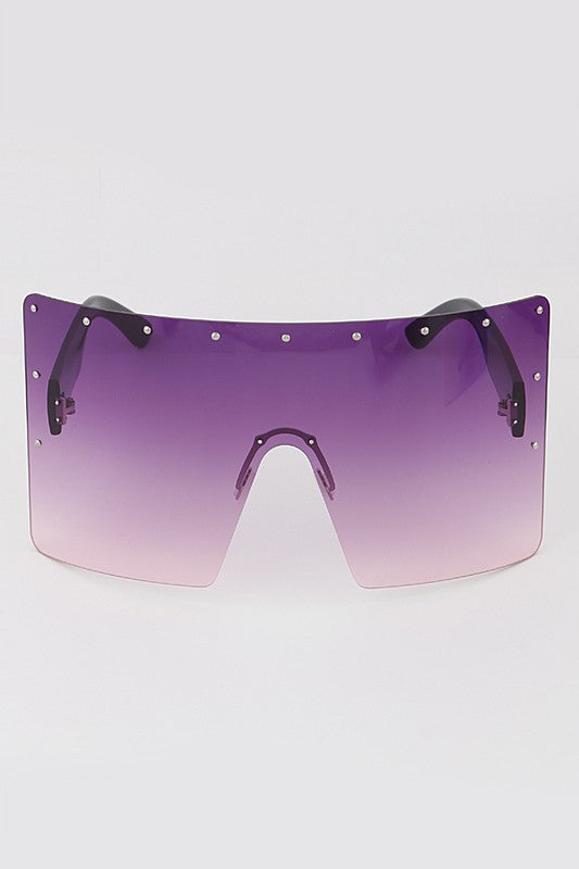 Oversized Rimless Sunglasses