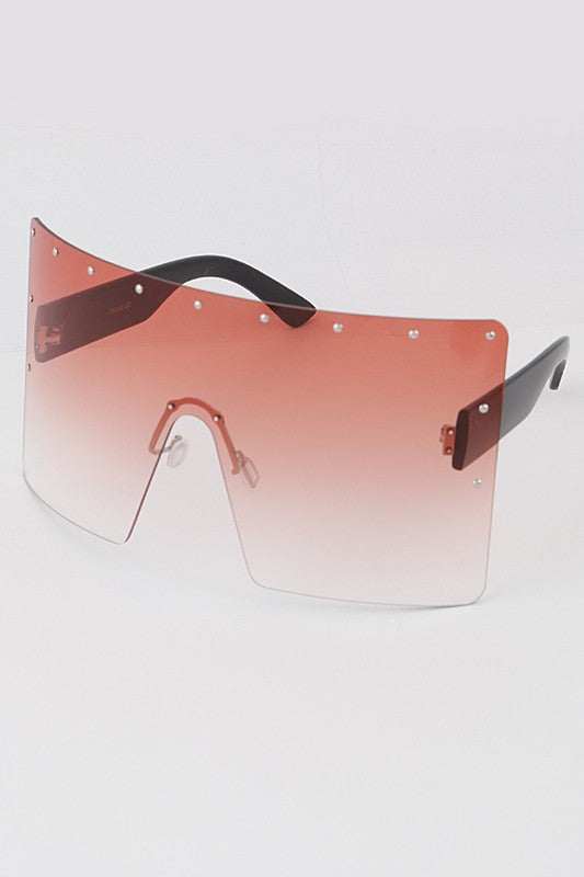 Oversized Rimless Sunglasses