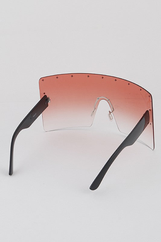 Oversized Rimless Sunglasses