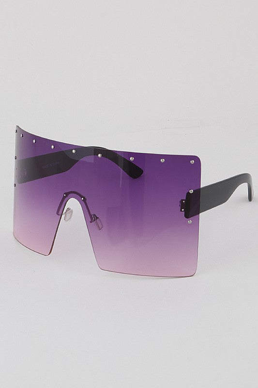 Oversized Rimless Sunglasses