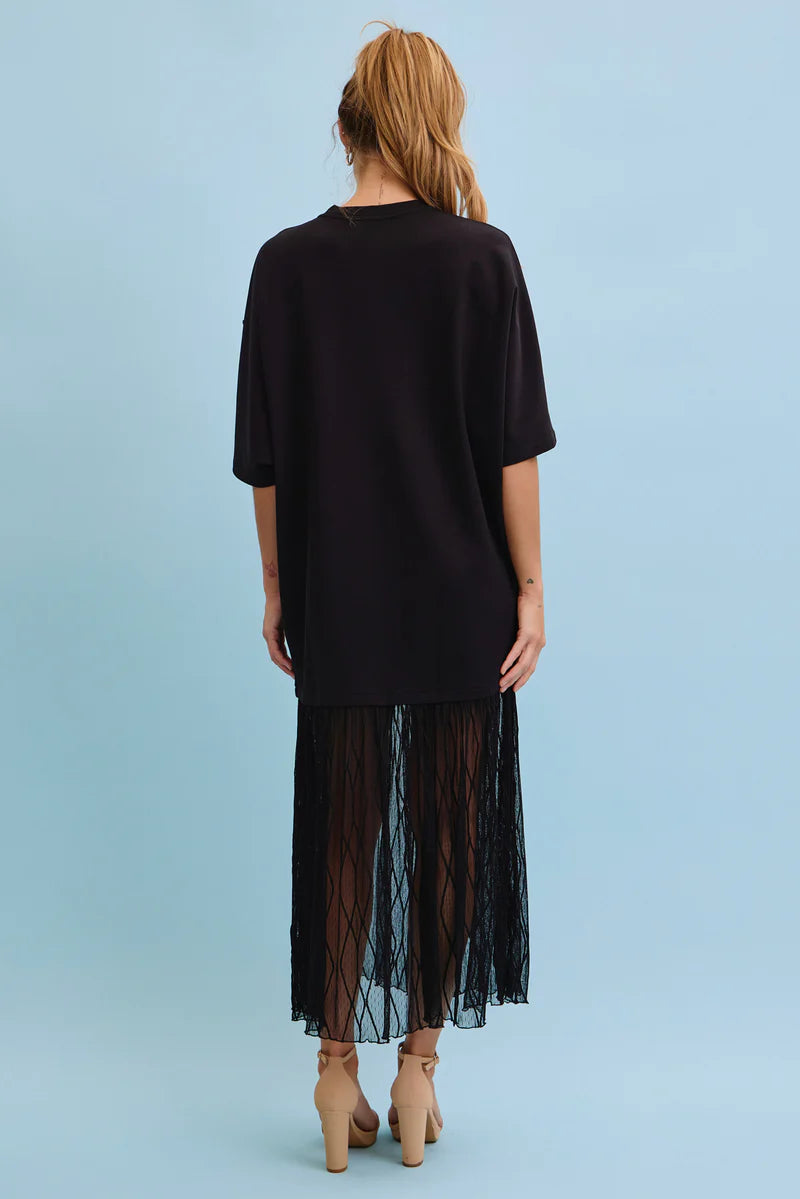 BLOSSOM BLOOM KNIT T-SHIRT DRESS
