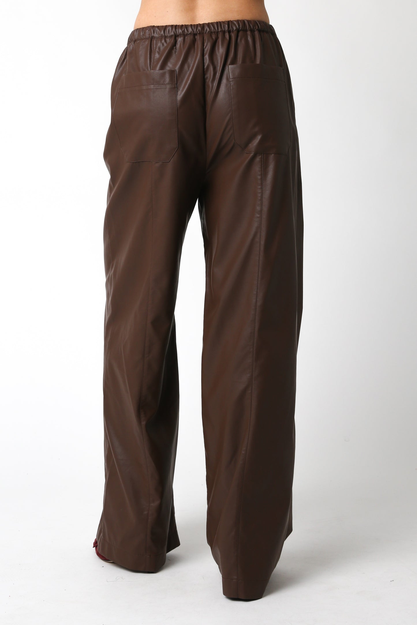 Women's Brown Faux Leather pants