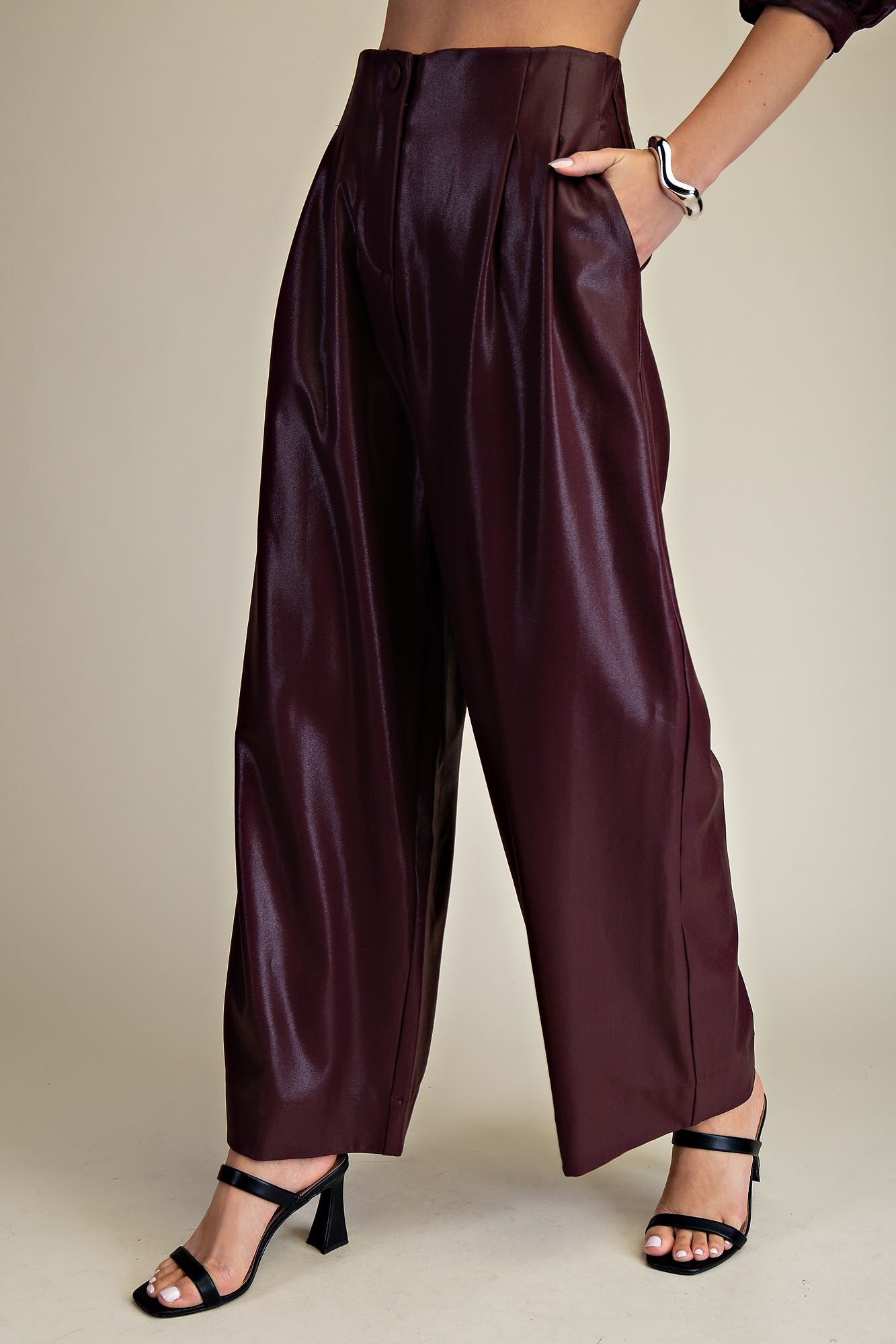 Women's burgundy 2pc matching pants set