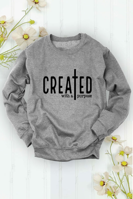 Created with a purpose sweatshirt (grey)