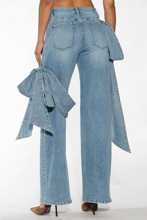 Denim Bow Jeans