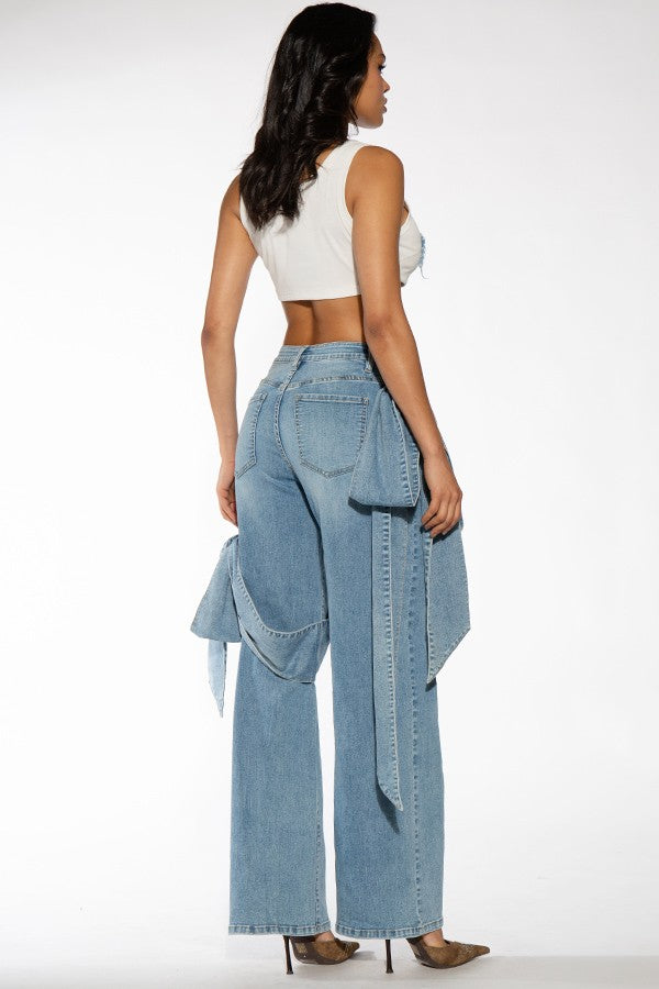 Denim Bow Jeans