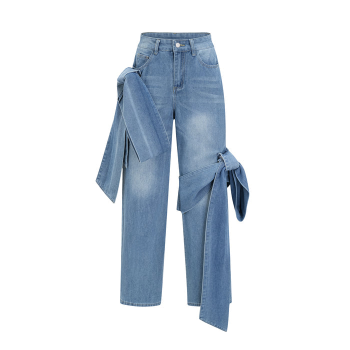 Denim Bow Jeans