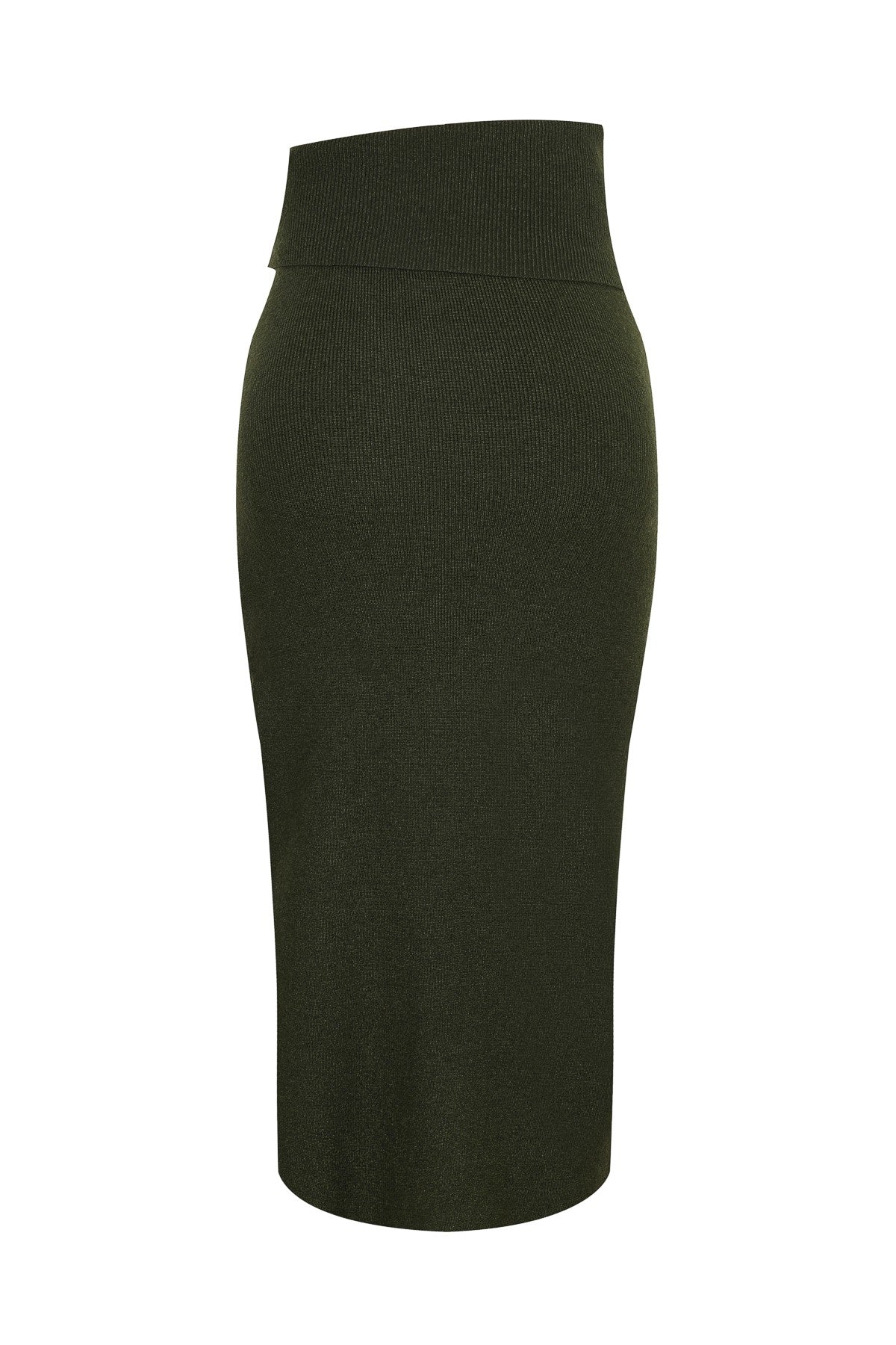 Green pencil skirt on a white background
