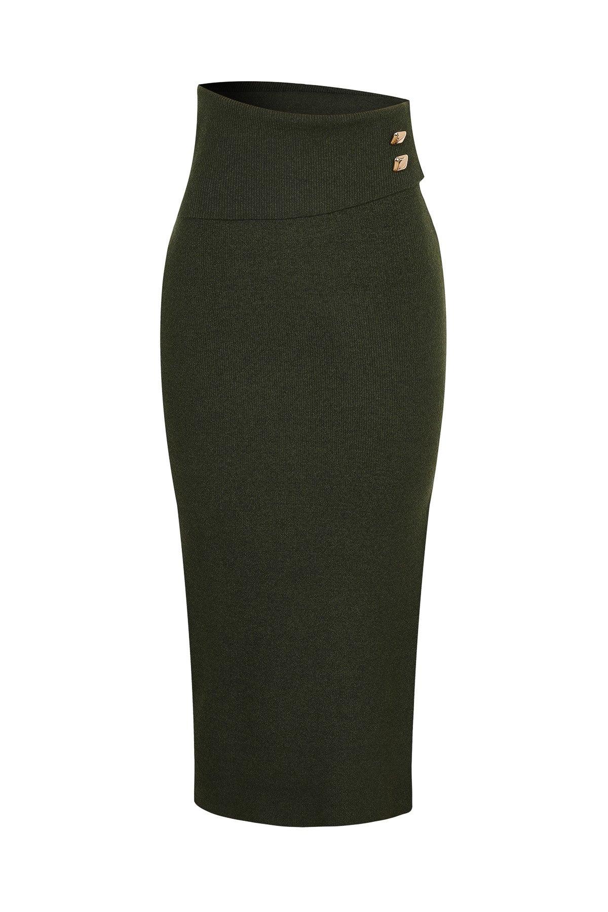 Green pencil skirt on a white background