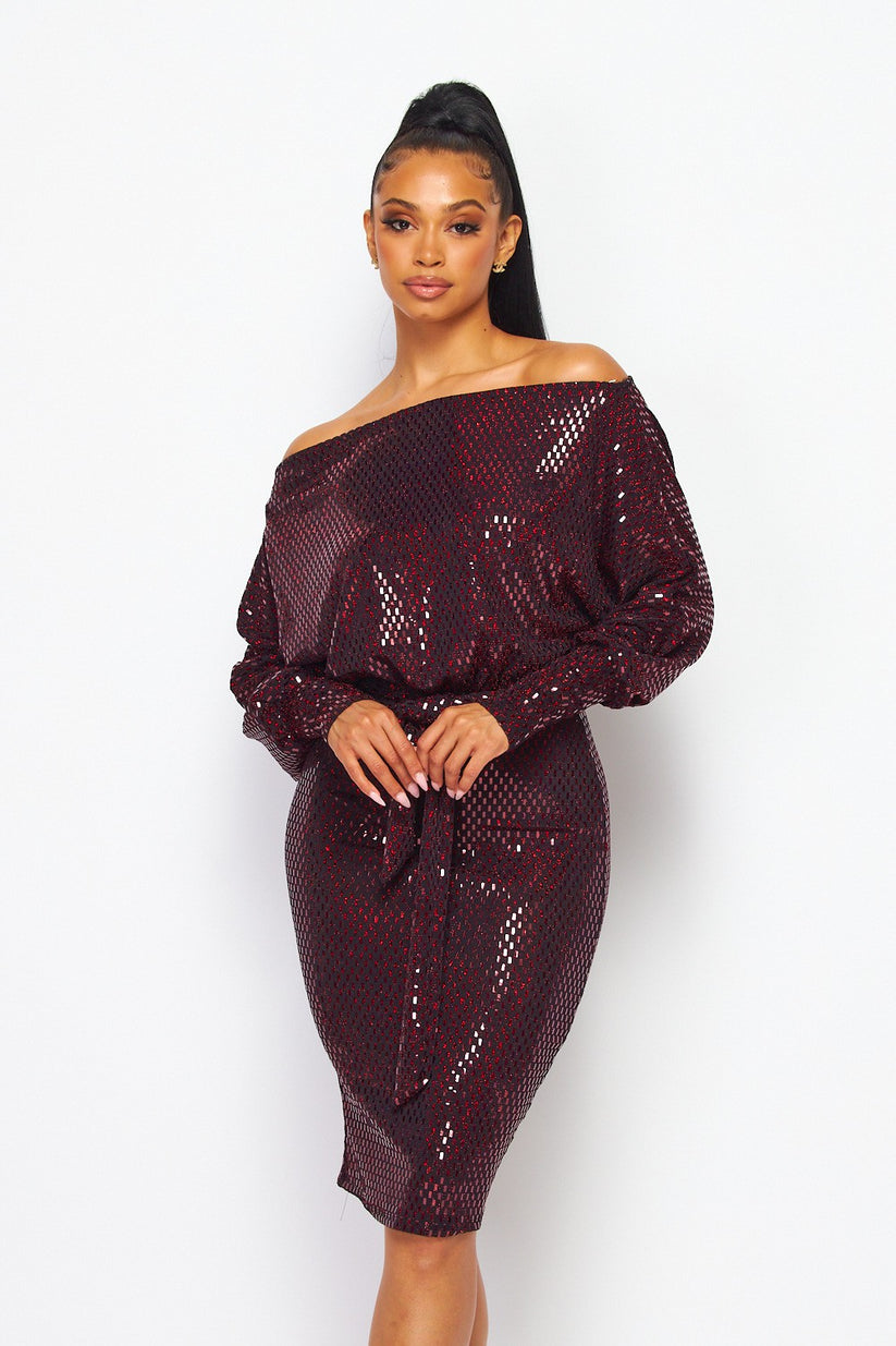Women's red sequin dress – MyGirlfriend'sClosetBoutique