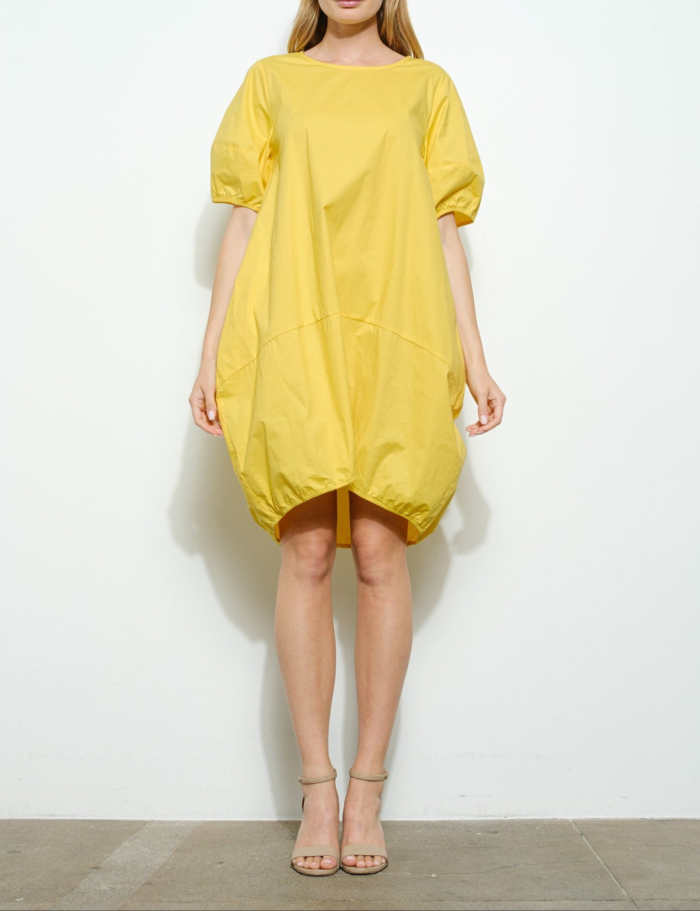 Yellow Bubble Hem Dress