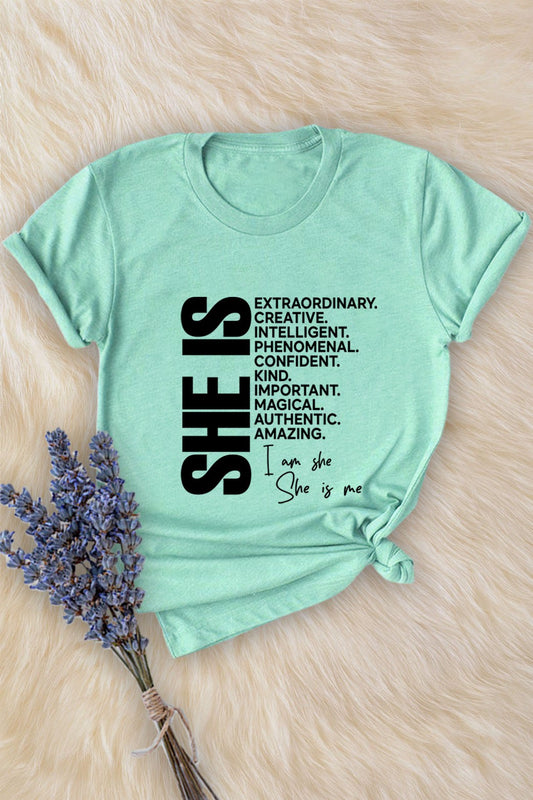 SHE IS T-shirt (Mint)