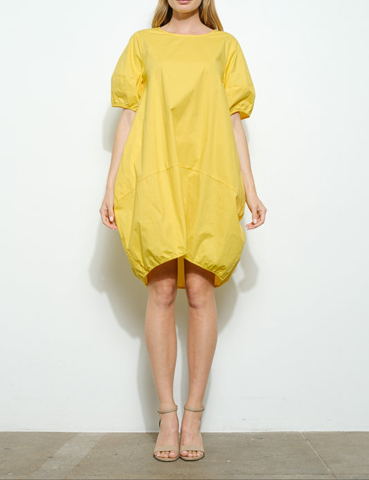 Yellow Bubble Hem Dress